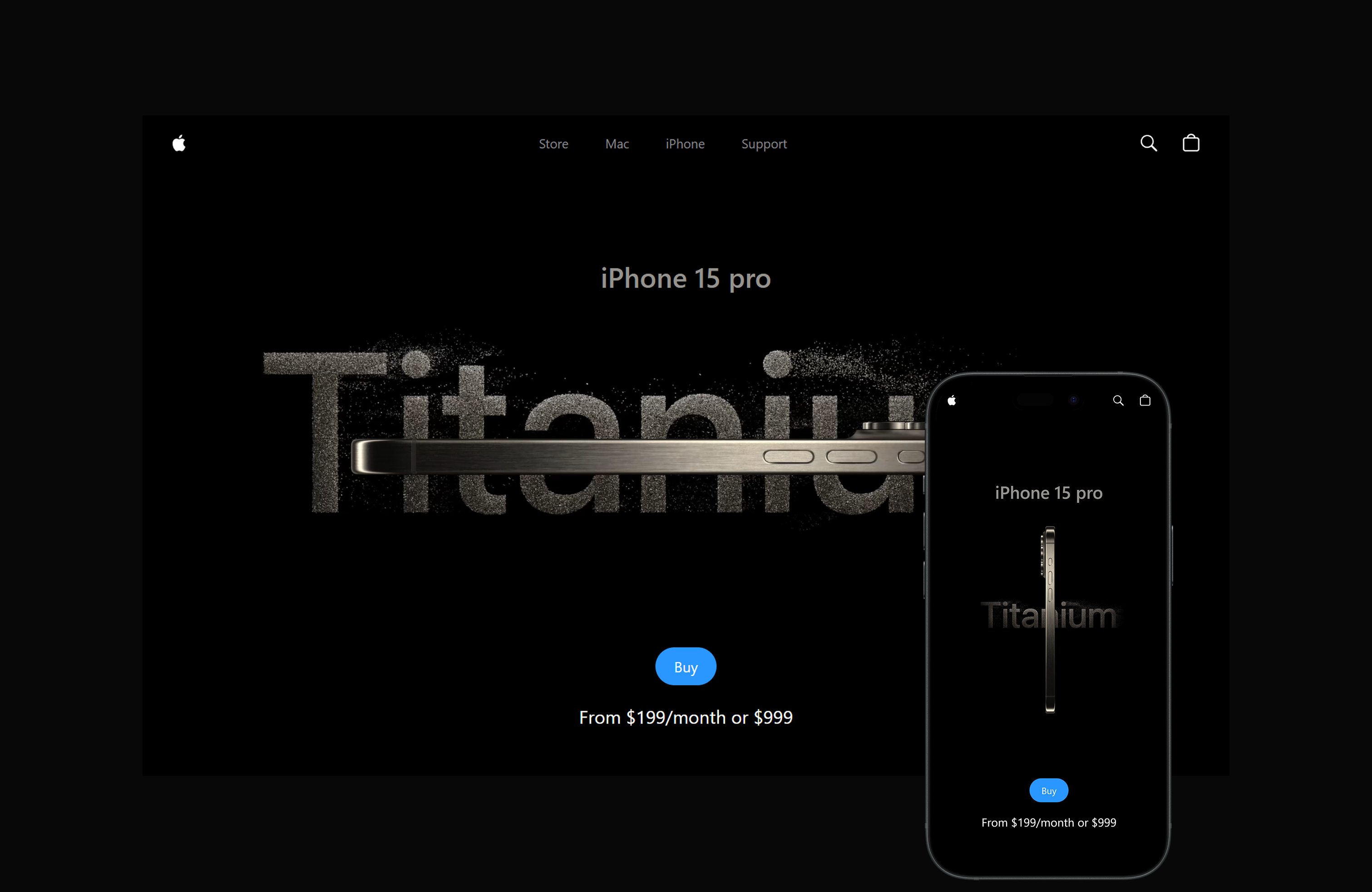 Animated Apple Iphone 3D Website