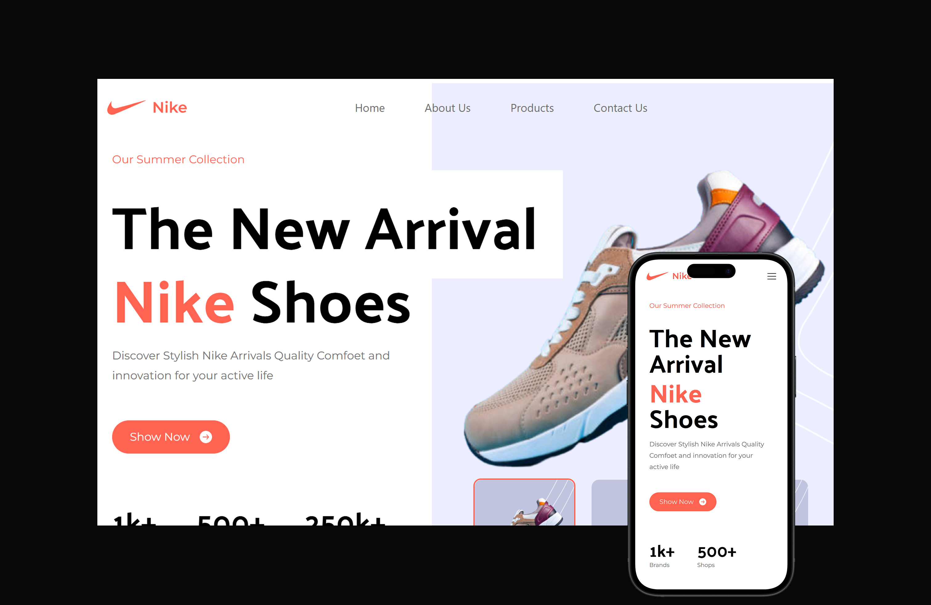 Nike Store - E-commerce Landing Page